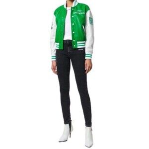 Off-White Denim Logo Tape Skinny Jeans Black OWYA003R18774021 Size 27